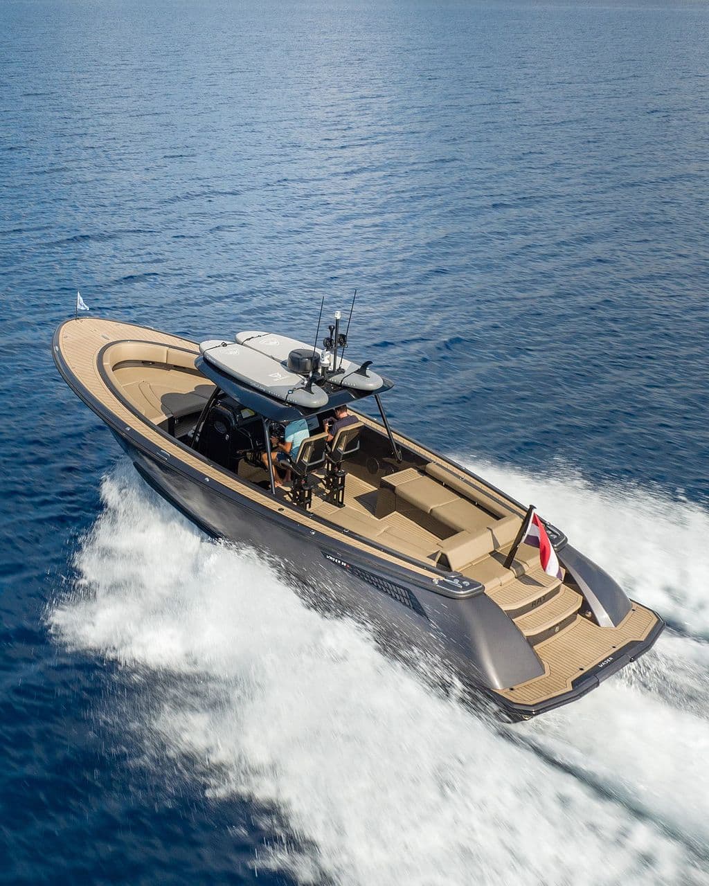 Wajer 38 S Ray drone view sailing diagonal