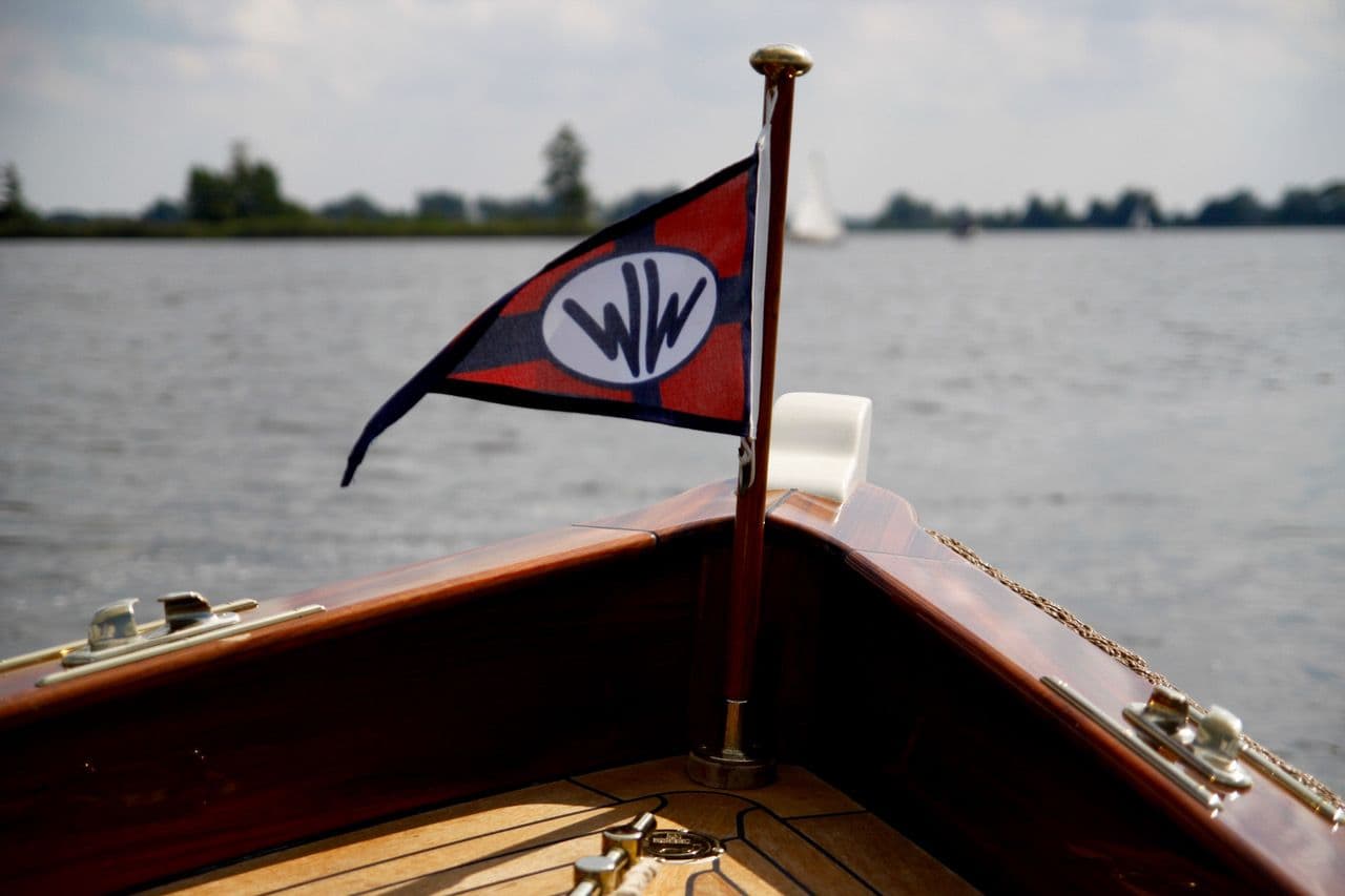 Wajer captains launch front deck flag bow