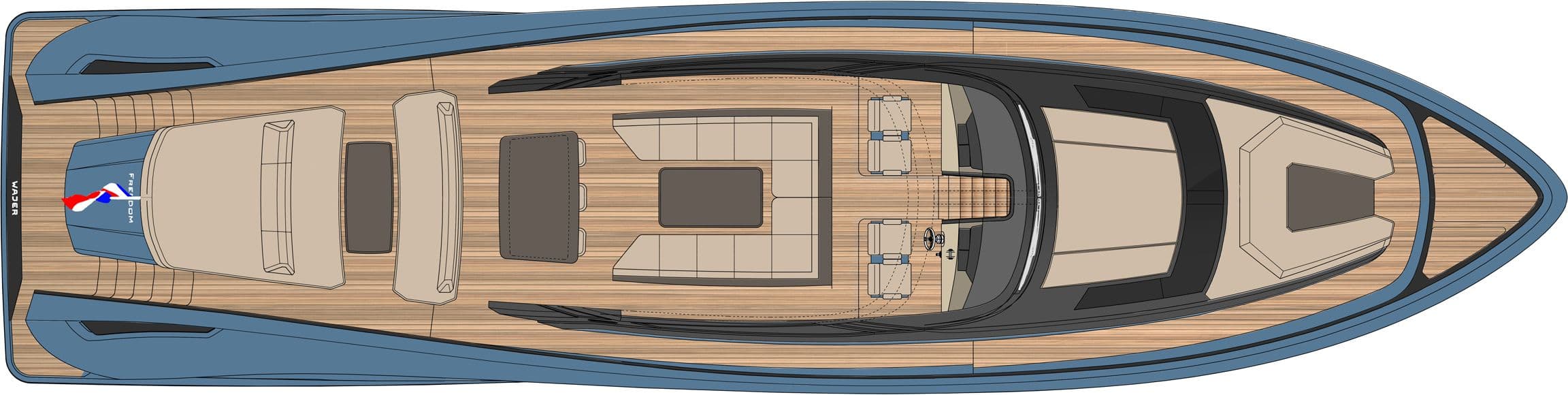 Wajer 77 GA general arrangement interior view 2