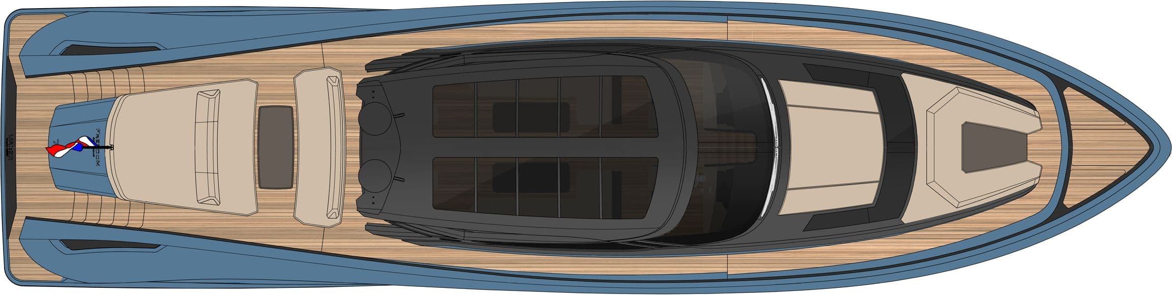 Wajer 77 GA general arrangement top view
