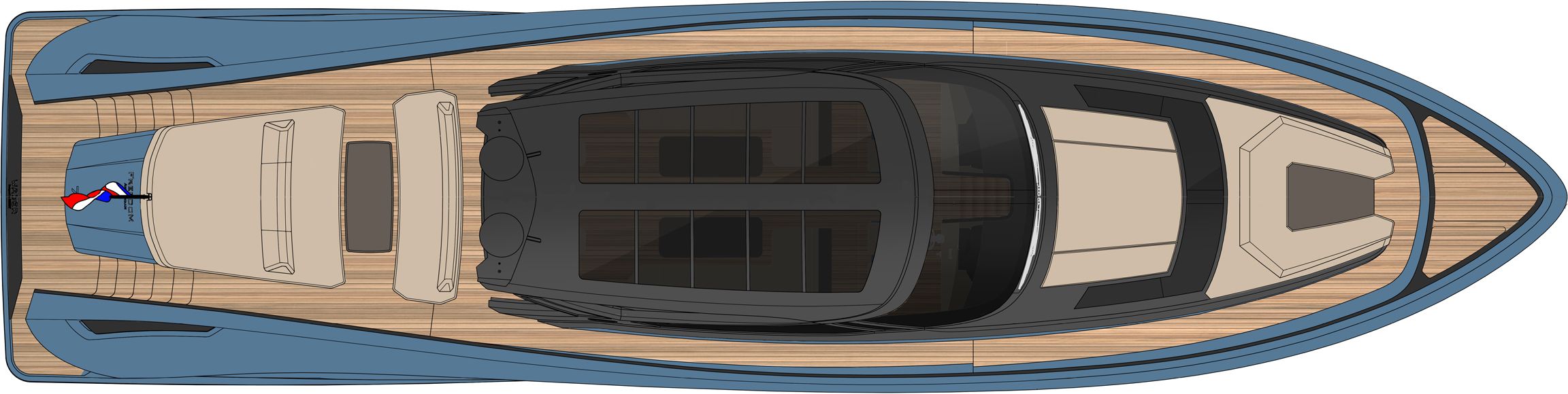 Wajer 77 GA general arrangement top view
