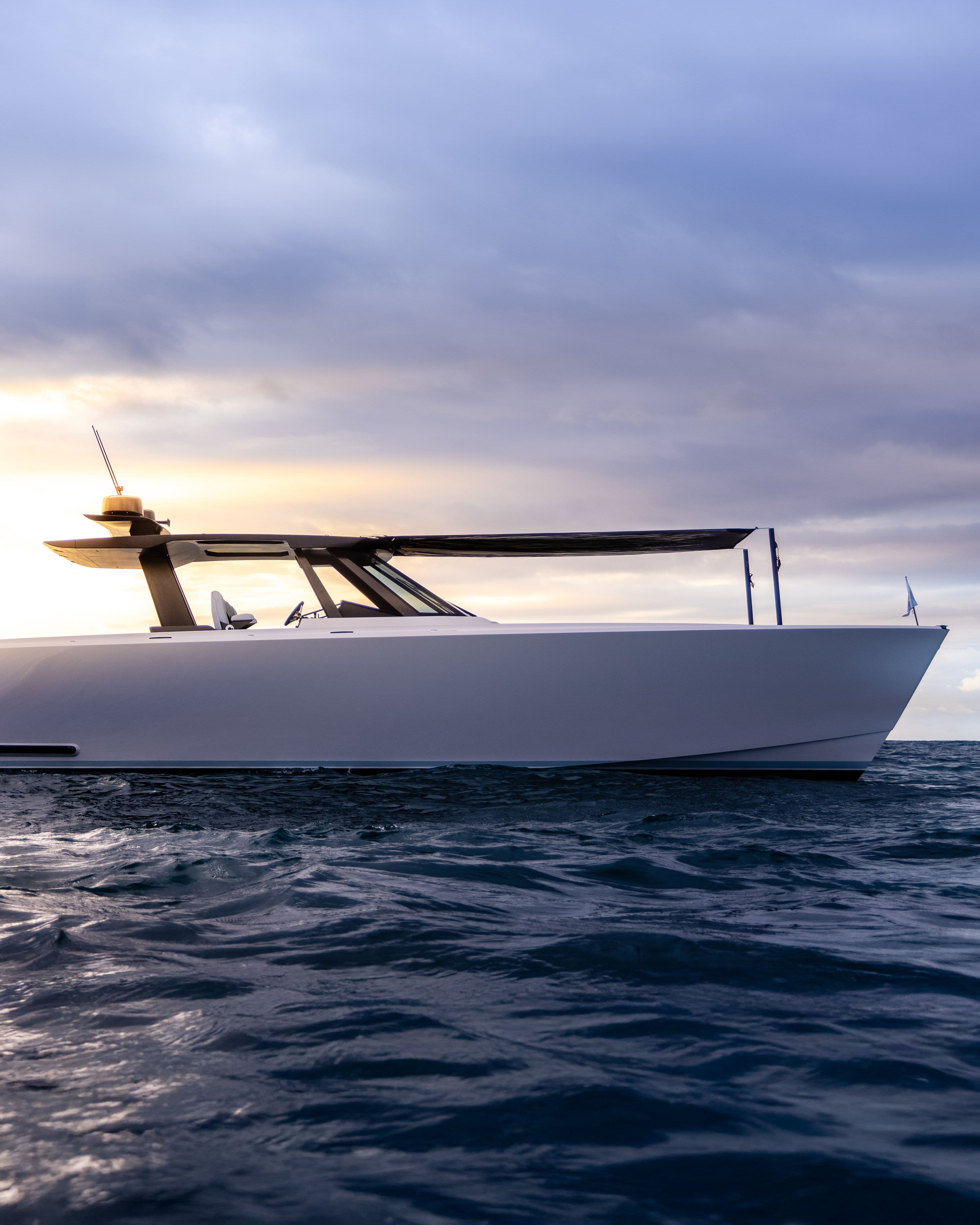 Wajer 55 S foredeck sun awning cover carbon poles