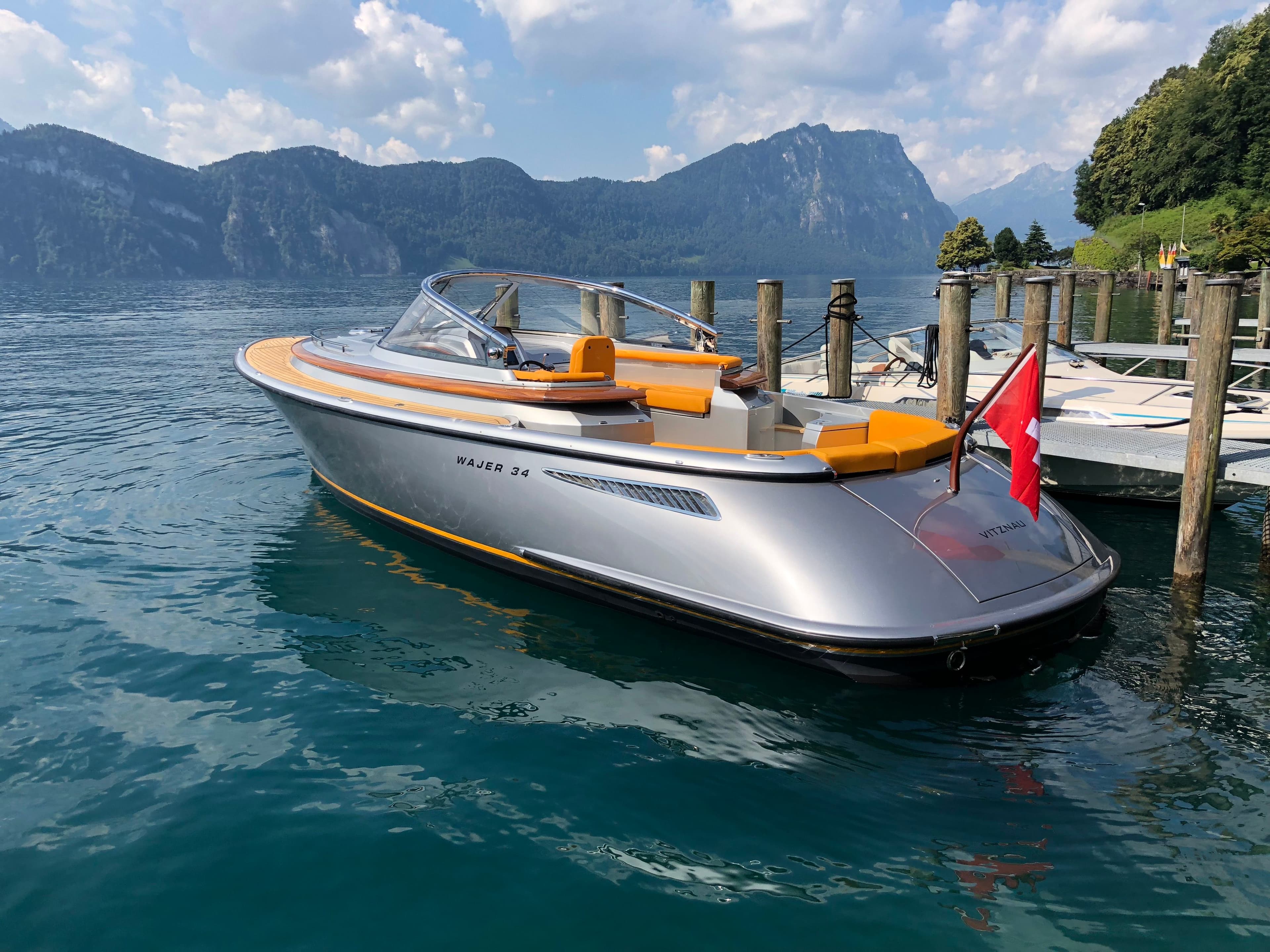 Wajer 34 heritage model classic moored angle 2