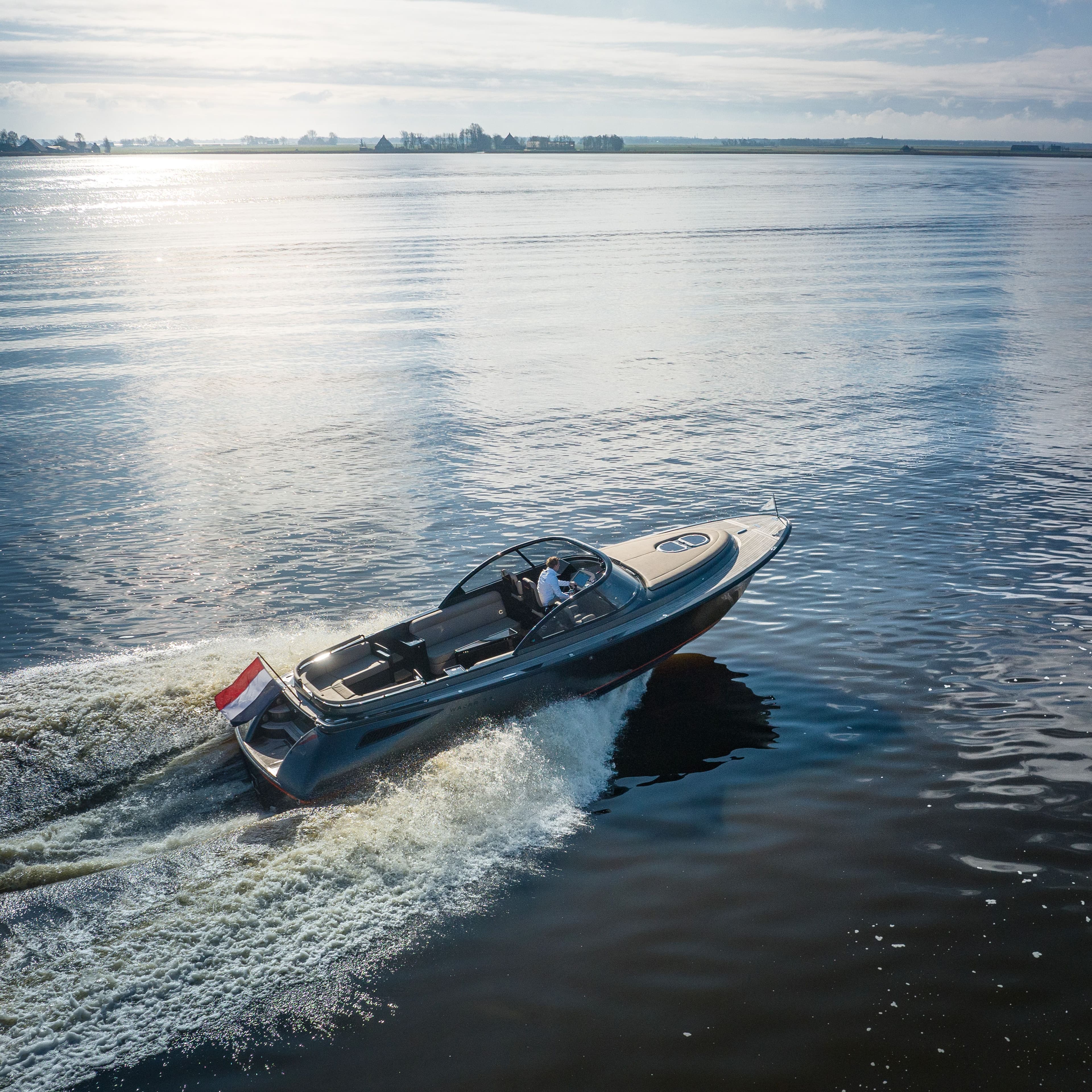 Wajer 37 heritage model olivia drone view