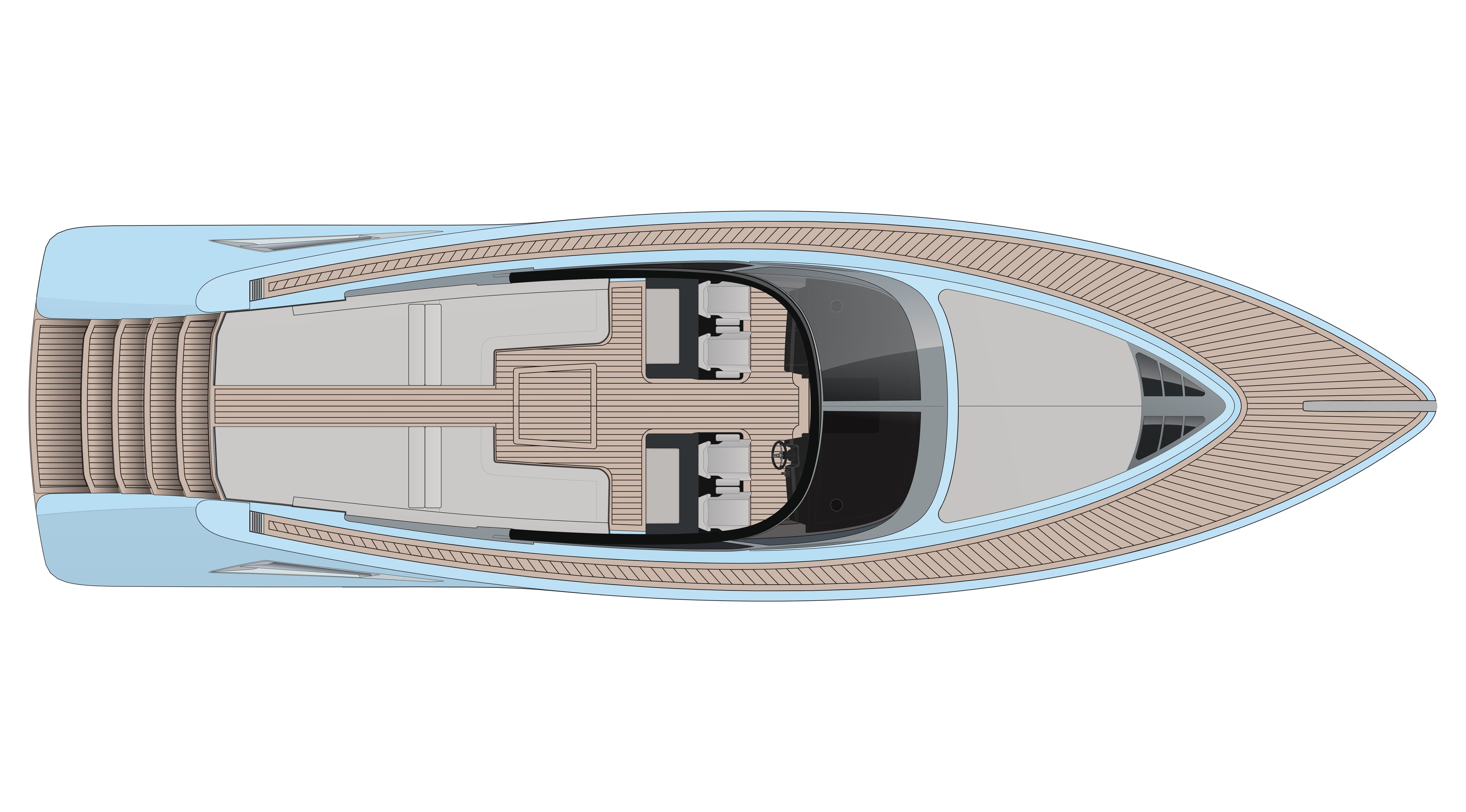 Wajer 55 GA general arrangement no center cushion