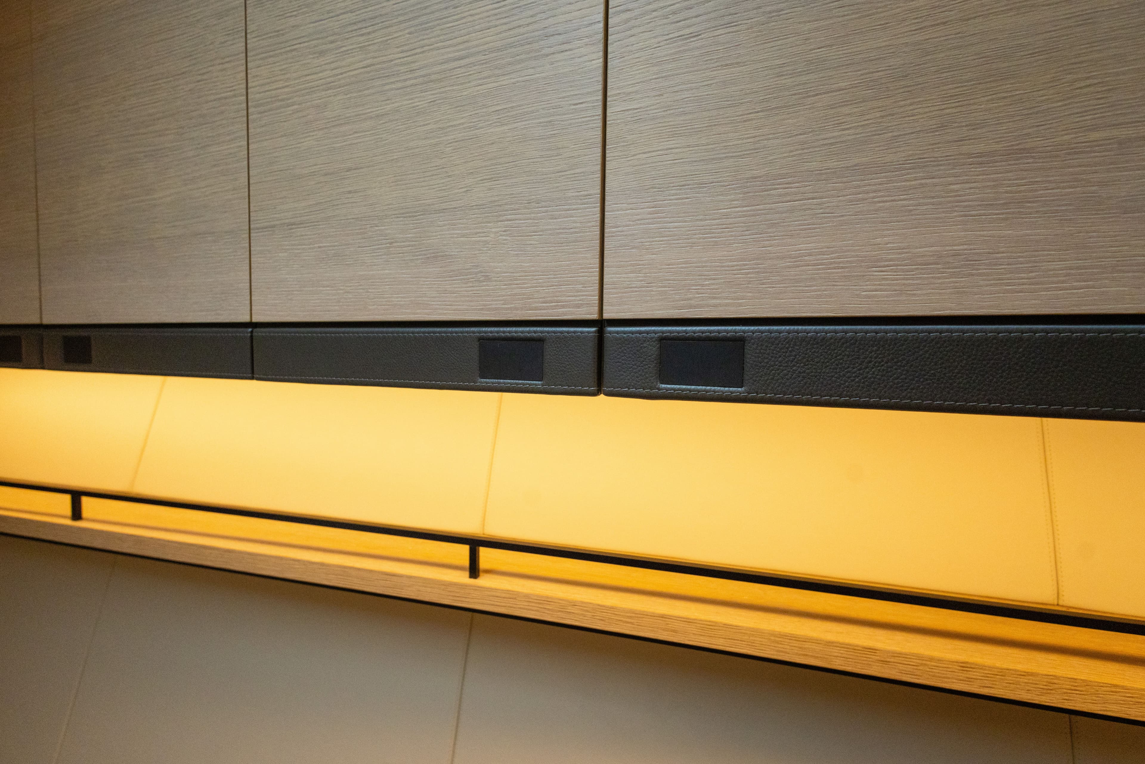 Wajer 77 cupboards wood finish lighting