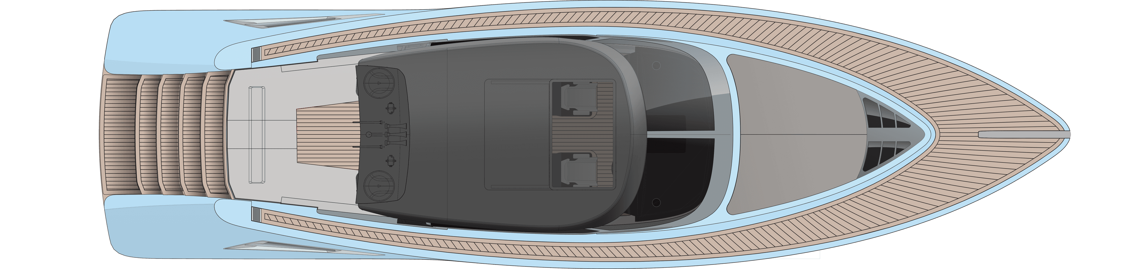 Wajer 55 HT GA General Arrangement top view U-shaped layout