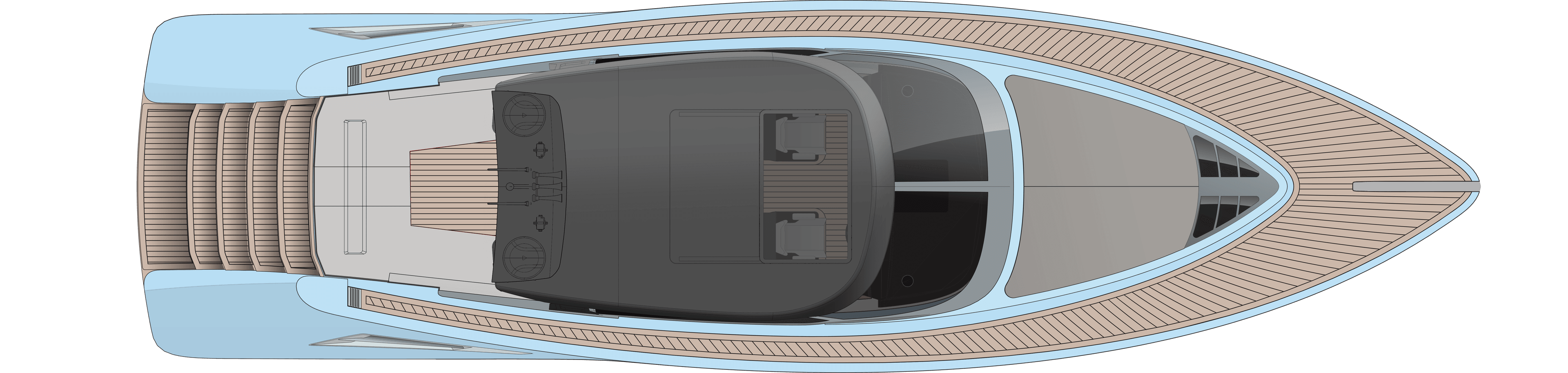 Wajer 55 HT GA General Arrangement top view U-shaped layout