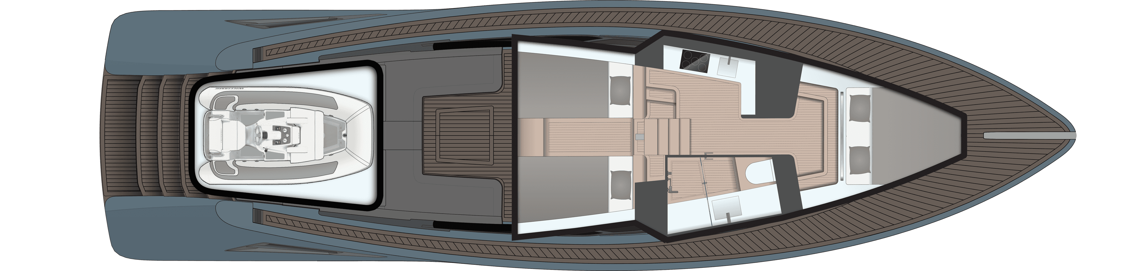 Wajer 55 HT GA General Arrangement top view interior
